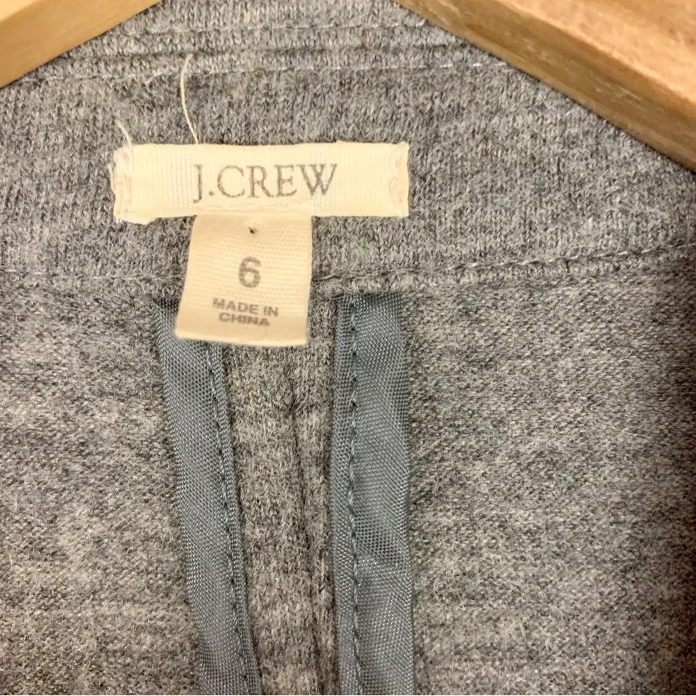 J. Crew Gray 100% Wool Sweater Blazer Relaxed Neutral Travel Capsule Wardrobe